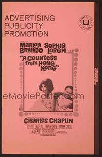 5j293 COUNTESS FROM HONG KONG pressbook '67 Marlon Brando, sexy Sophia Loren, directed by Chaplin!