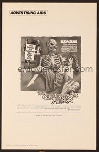 5j298 CREEPING FLESH pressbook '72 Christopher Lee, Peter Cushing, skeleton holding girl!
