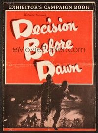 5j321 DECISION BEFORE DAWN pressbook '51 Basehart, Oskar Werner, directed by Anatole Litvak!