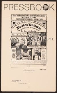 5j335 DOCTOR DOLITTLE pressbook R69 Rex Harrison speaks with animals, directed by Richard Fleischer!