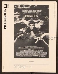 5j346 DRACULA pressbook '79 Laurence Olivier, Bram Stoker, vampire Frank Langella & sexy girl!