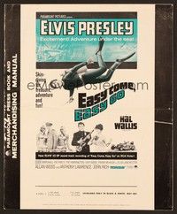 5j354 EASY COME, EASY GO pressbook '67 scuba diver Elvis Presley looking for adventure & fun!