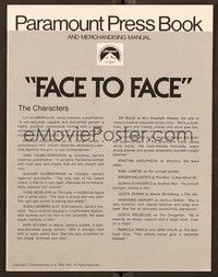 5j371 FACE TO FACE pressbook '76 directed by Ingmar Bergman, Liv Ullmann!