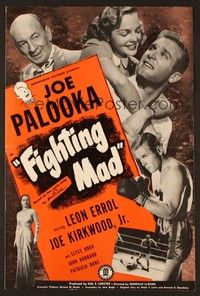 5j385 FIGHTING MAD pressbook '48 boxing Joe Kirkwood Jr. as Joe Palooka, Leon Errol!