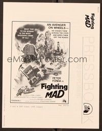5j387 FIGHTING MAD pressbook supplement '76 Jonathan Demme, different art of Peter Fonda!