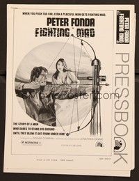 5j386 FIGHTING MAD pressbook '76 Jonathan Demme, cool art of archer Peter Fonda!