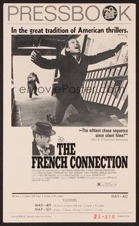 5j414 FRENCH CONNECTION pressbook '71 Gene Hackman, directed by William Friedkin!