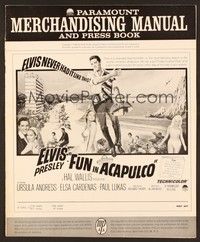 5j423 FUN IN ACAPULCO pressbook '63 Elvis Presley in fabulous Acapulco, sexy Ursula Andress!