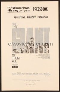 5j440 GIANT pressbook R70s James Dean, Elizabeth Taylor, Rock Hudson, directed by George Stevens!