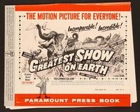 5j461 GREATEST SHOW ON EARTH pressbook '52 Cecil B. DeMille circus classic, Heston, Stewart!