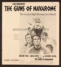 5j469 GUNS OF NAVARONE pressbook '61 Gregory Peck, David Niven & Anthony Quinn by Howard Terpning!