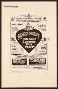5j487 HEARTS OF THE WEST pressbook '75 Hollywood cowboy Jeff Bridges!