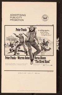 5j500 HIRED HAND pressbook '71 Peter Fonda directs & stars, Warren Oates, riding for revenge!