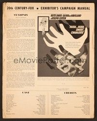 5j521 HUSH...HUSH, SWEET CHARLOTTE pressbook '65 Bette Davis, Olivia de Havilland, Robert Aldrich!
