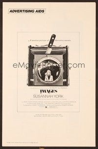 5j531 IMAGES pressbook '72 Robert Altman, Susannah York, cool camera w/knife image!
