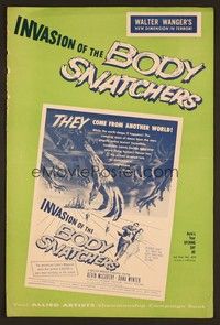 5j536 INVASION OF THE BODY SNATCHERS pressbook '56 classic horror, the ultimate in sci-fi!