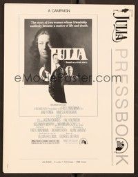 5j553 JULIA pressbook '77 artwork of Jane Fonda & Vanessa Redgrave by Richard Amsel!