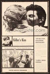 5j560 KILLER'S KISS pressbook '55 early Stanley Kubrick noir set in New York's Clip Joint Jungle!