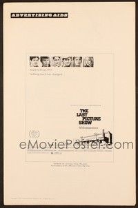5j579 LAST PICTURE SHOW pressbook '71 Peter Bogdanovich, Jeff Bridges, Ellen Burstyn, Tim Bottoms!