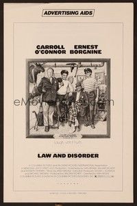 5j582 LAW & DISORDER pressbook '74 Carroll O'Connor & Ernest Borgnine as auxiliary police!