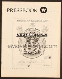 5j595 LISZTOMANIA pressbook '75 Ken Russell directed, Roger Daltrey, cool artwork!