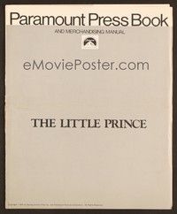 5j599 LITTLE PRINCE pressbook '74 Richard Amsel art of classic Antoine de Saint-Exupery character!