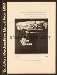 5j695 NO BLADE OF GRASS pressbook '71 directed by Cornel Wilde, virus of doom envelops Earth!
