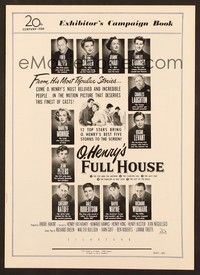 5j705 O HENRY'S FULL HOUSE pressbook '52 Fred Allen, Anne Baxter, Jeanne Crain & Marilyn Monroe!
