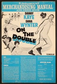 5j715 ON THE DOUBLE pb '61 wacky full-length image of Danny Kaye + sexy Diana Dors in bubbles!