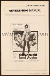 5j745 PIPE DREAMS pressbook '76 Gladys Knight sings, musical comedy!