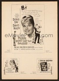 5j751 PLEASE DON'T EAT THE DAISIES pressbook '60 pretty smiling Doris Day, David Niven w/dog!