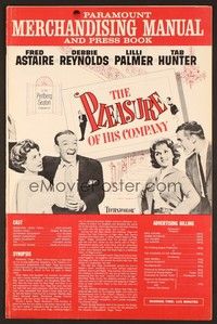 5j752 PLEASURE OF HIS COMPANY pressbook '61 Astaire, Debbie Reynolds, Lilli Palmer, Tab Hunter
