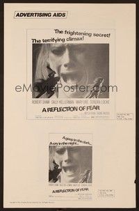 5j782 REFLECTION OF FEAR pressbook '72 Robert Shaw, a cry in the night, horror!