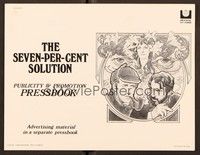 5j825 SEVEN-PER-CENT SOLUTION pressbook '76 Alan Arkin, Robert Duvall, Redgrave, Drew Struzan art!