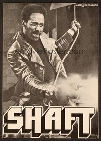5j827 SHAFT pressbook '71 classic image of Richard Roundtree!