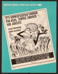 5j835 SHINBONE ALLEY pressbook '71 great cartoon art of sexy feline version of Carol Channing!