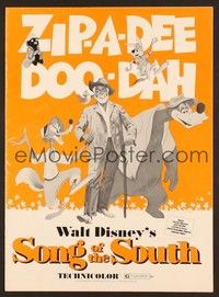 5j857 SONG OF THE SOUTH pressbook R72 Walt Disney, Uncle Remus, Br'er Rabbit & Br'er Bear!