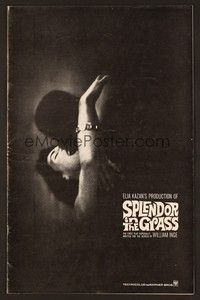 5j862 SPLENDOR IN THE GRASS pressbook '61 Natalie Wood kissing Warren Beatty, directed by Kazan!
