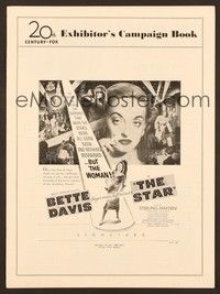 5j867 STAR pressbook '53 Hollywood actress Bette Davis holding Oscar in the spotlight!