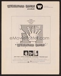 5j872 STEELYARD BLUES pressbook '72 great wacky art of bandits Jane Fonda, Donald Sutherland!