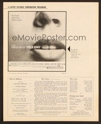 5j876 STOLEN KISSES pressbook '68 Francois Truffaut's Baisers Voles, sexy lips image!