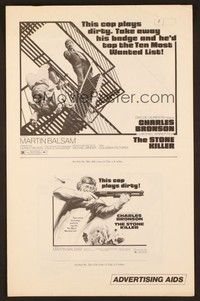 5j877 STONE KILLER pressbook '73 Charles Bronson is a cop who plays dirty!