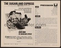 5j883 SUGARLAND EXPRESS pressbook '74 Spielberg, every cop in the state is after Goldie Hawn!