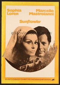 5j885 SUNFLOWER pressbook '70 Vittorio De Sica's I Girasoli, Sophia Loren, Marcello Mastroianni!