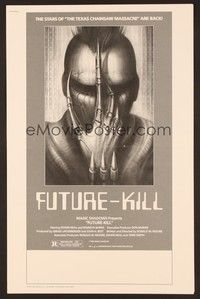 5j426 FUTURE-KILL pressbook supplement '84 Edwin Neal, really cool artwork by H.R. Giger!