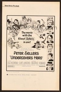 5j943 UNDERCOVERS HERO pressbook '75 Peter Sellers & the most WANTED women in France!