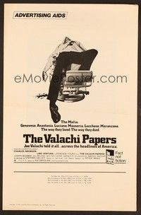 5j947 VALACHI PAPERS pressbook '72 directed by Terence Young, Charles Bronson in the mob!
