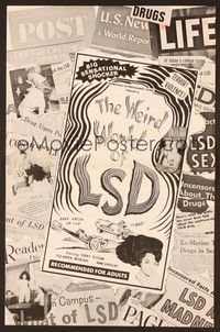 5j961 WEIRD WORLD OF LSD pressbook '67 Robert Ground, big sensational shocker, drugs!