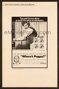 5j966 WHERE'S POPPA pressbook '70 Carl Reiner directed comedy, George Segal & Ruth Gordon!