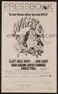 5j967 WHIFFS pressbook '75 Elliott Gould, Eddie Albert, most hilarious military farce since MASH!